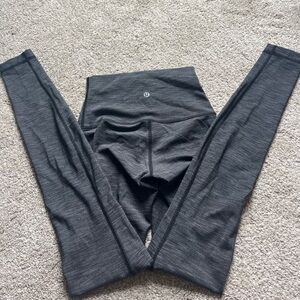 Grey lulu leggings, size 2, never worn!!